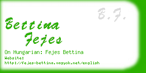 bettina fejes business card